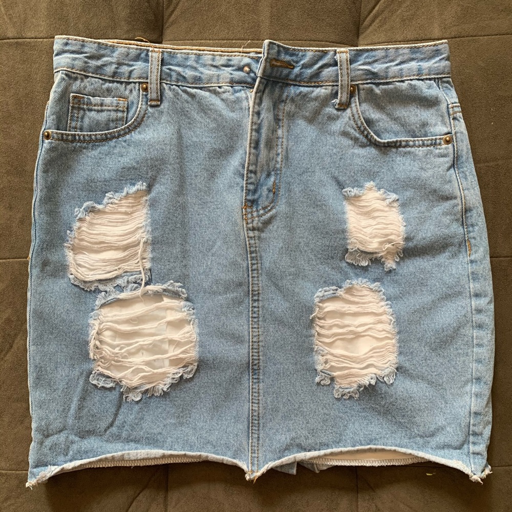 Blu•Pepper Vintage Jean Skirt